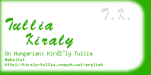 tullia kiraly business card